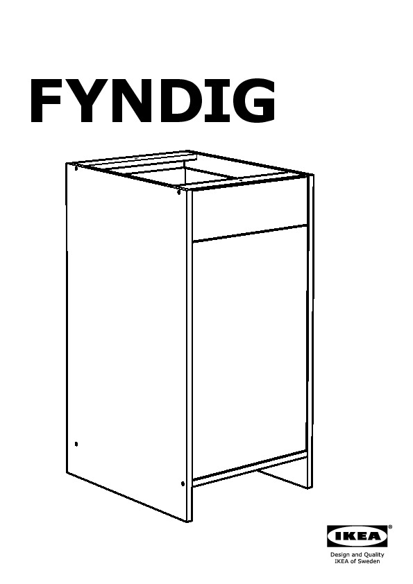 FYNDIG Base cabinet w door and drawer