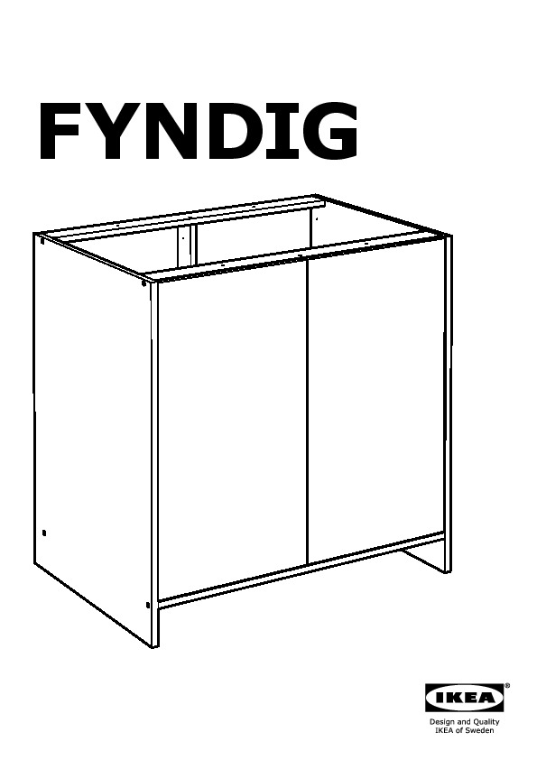 FYNDIG Base cabinet with doors