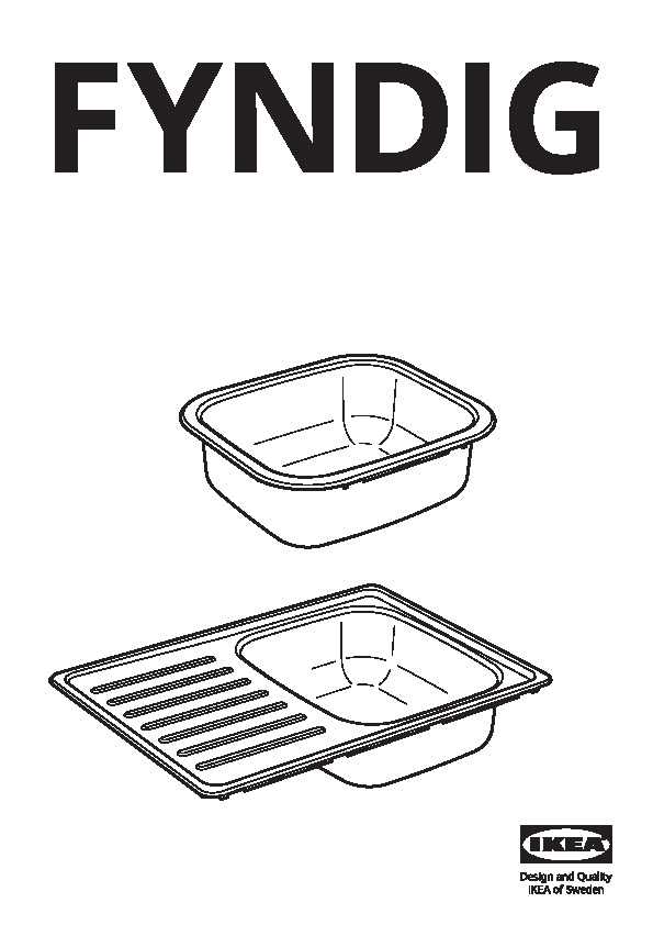 FYNDIG Single bowl top mount sink