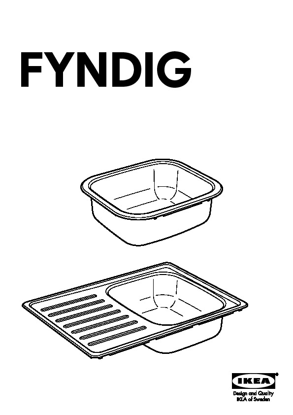 FYNDIG single-bowl inset sink