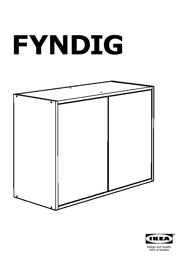 FYNDIG Wall cabinet with doors