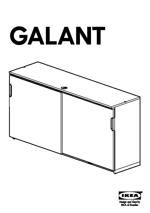 Galant Storage Combination W Sliding, Galant Cabinet With Sliding Doors Black Brown