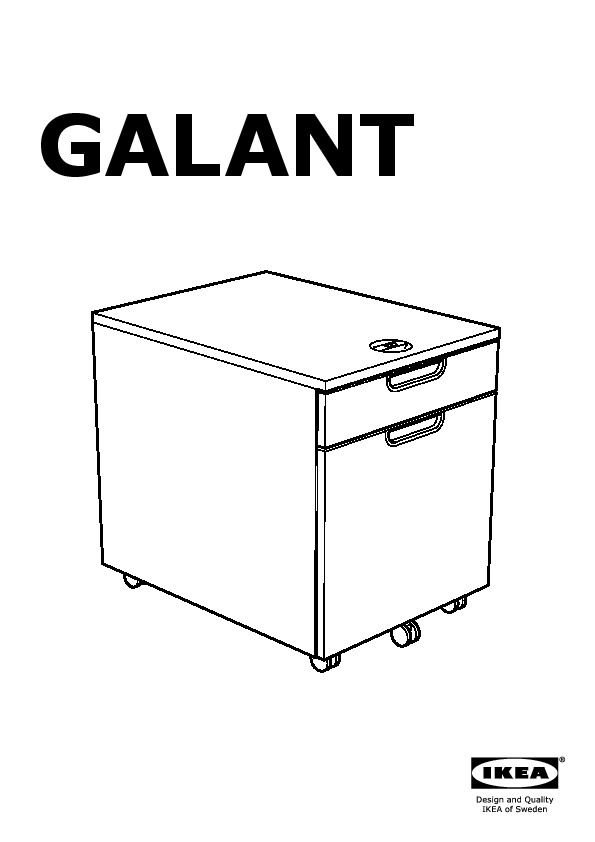 GALANT Caisson à dossiers suspendus, blanc, 80x80 cm - IKEA Belgique