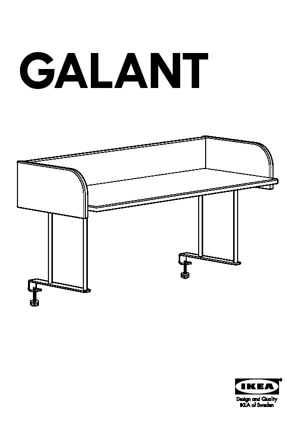 Galant Desk Top Shelf White Ikea United Kingdom Ikeapedia
