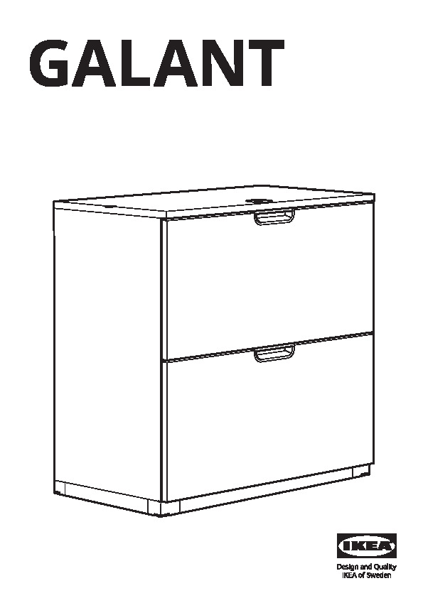 GALANT Drawer unit with drop-file storage