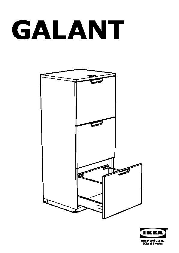 Galant File Cabinet White Ikeapedia, Galant File Cabinet Lock Instructions