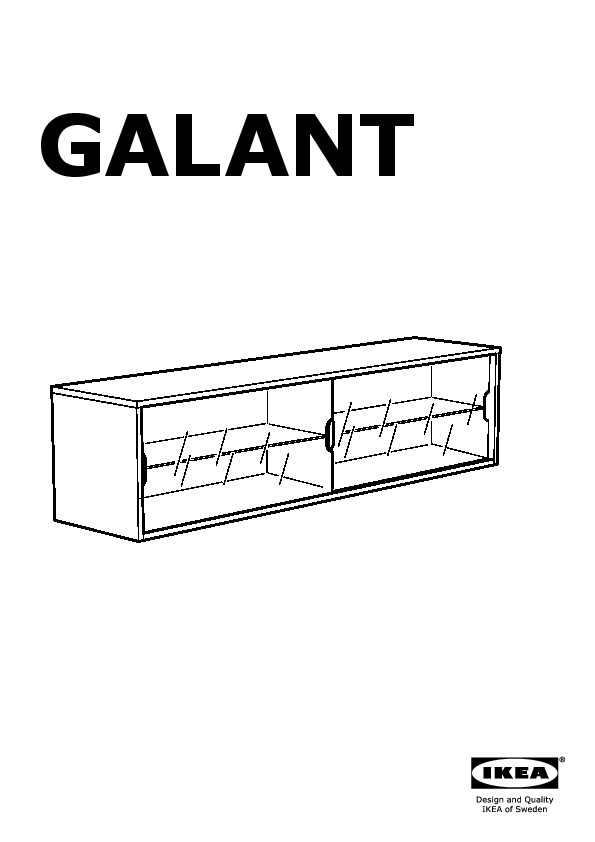 GALANT Wall cabinet with sliding doors
