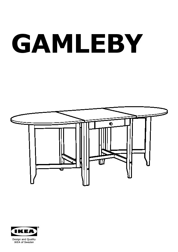 GAMLEBY Table à rabat