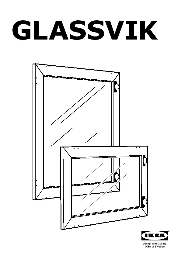 GLASSVIK glass door