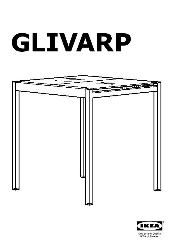 GLIVARP Extendable table