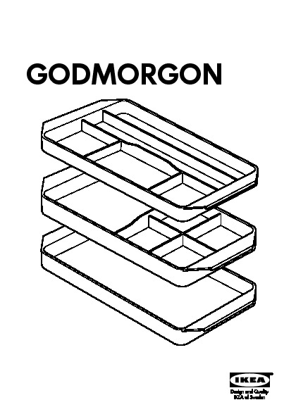 GODMORGON Storage unit, set of 3