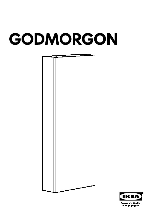 GODMORGON Wall cabinet with 1 door