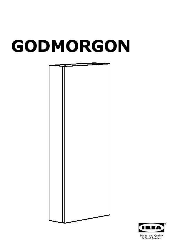 GODMORGON Wall cabinet with 1 door