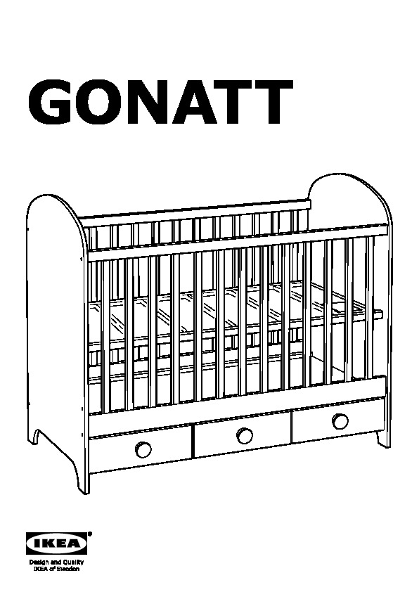 gonatt crib white