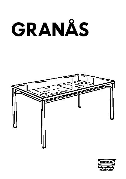 GRANÅS Table et 4 chaises