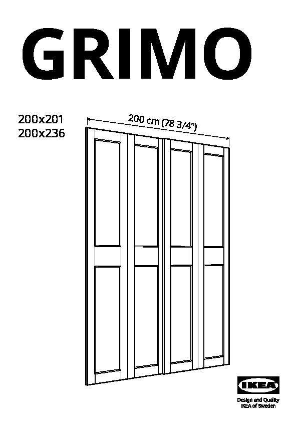 GRIMO Pair of sliding doors