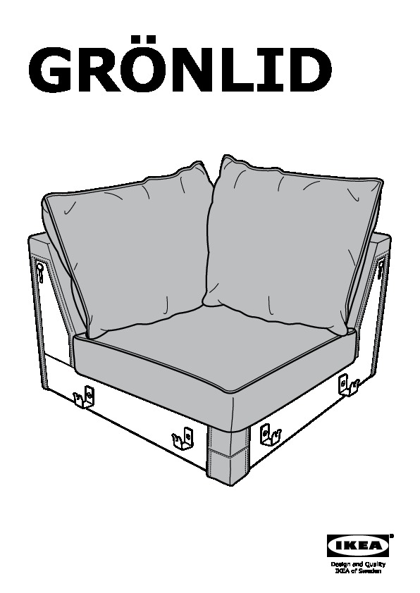 GRÖNLID cover for corner section