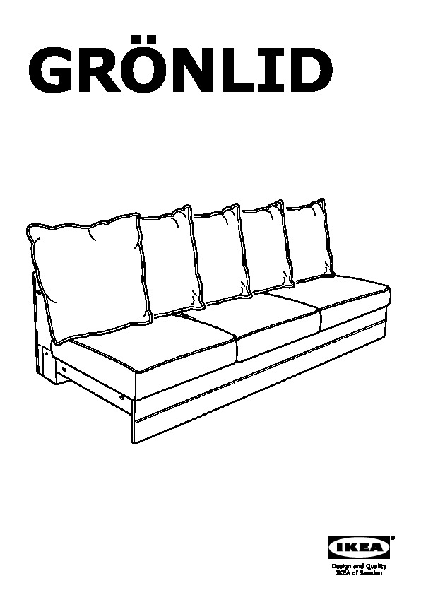 GRÖNLID sofa section