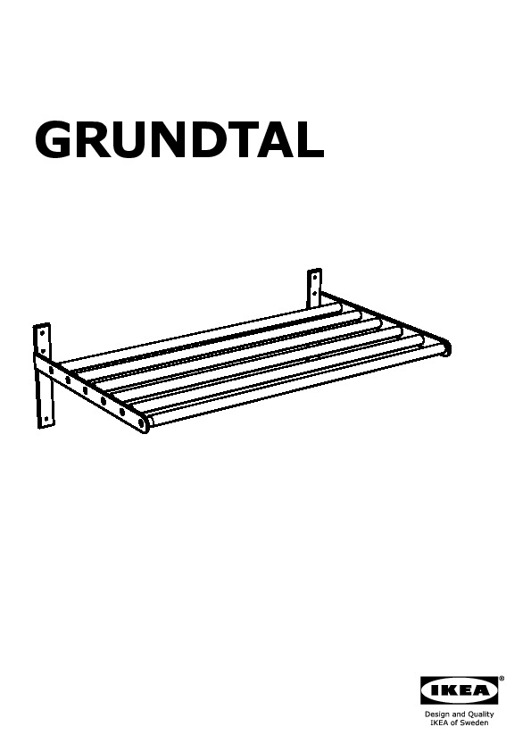 GRUNDTAL Drying rack, wall