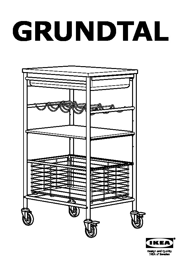 GRUNDTAL Kitchen cart