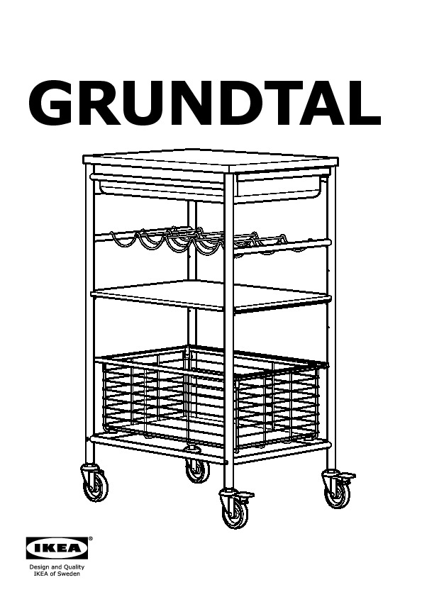 GRUNDTAL Kitchen trolley