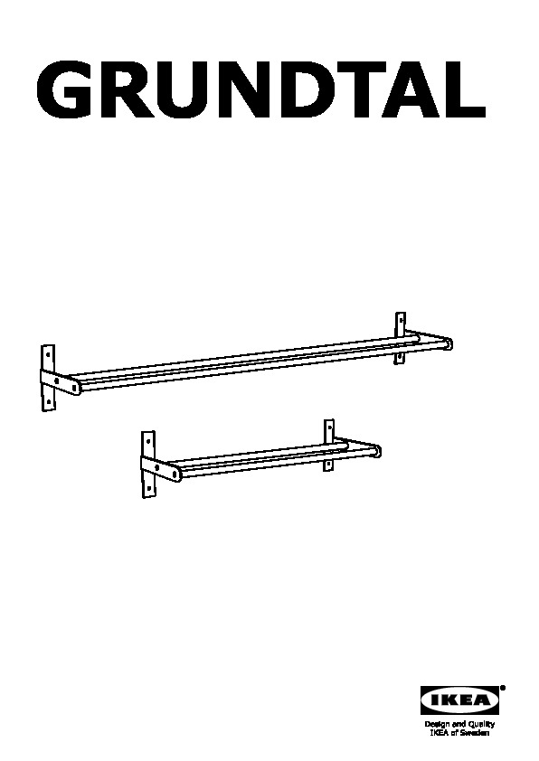 GRUNDTAL Towel rail