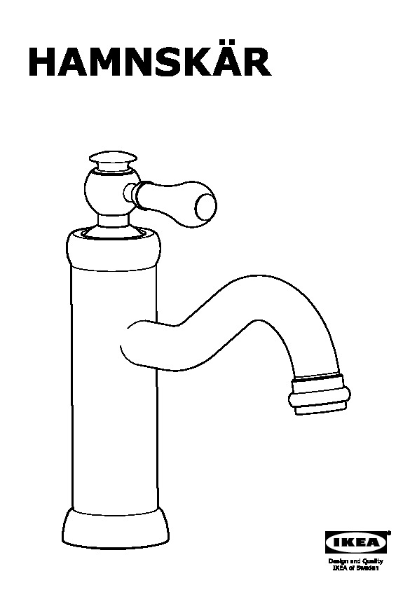 HAMNSKÄR Bath faucet with strainer