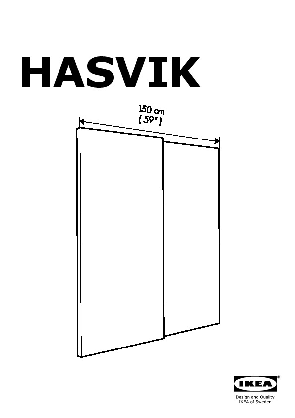 HASVIK Pair of sliding doors