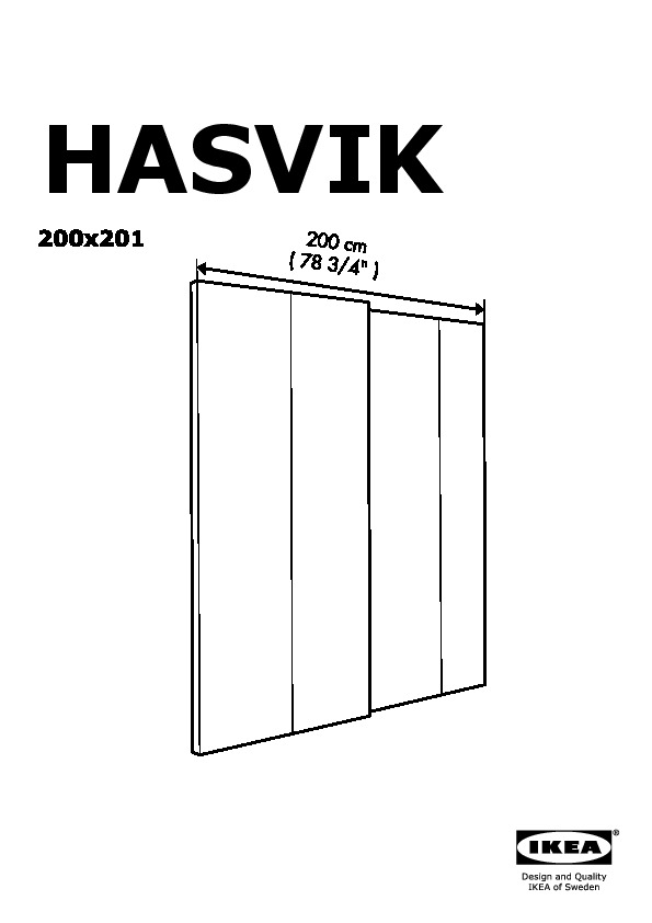 HASVIK pair of sliding doors