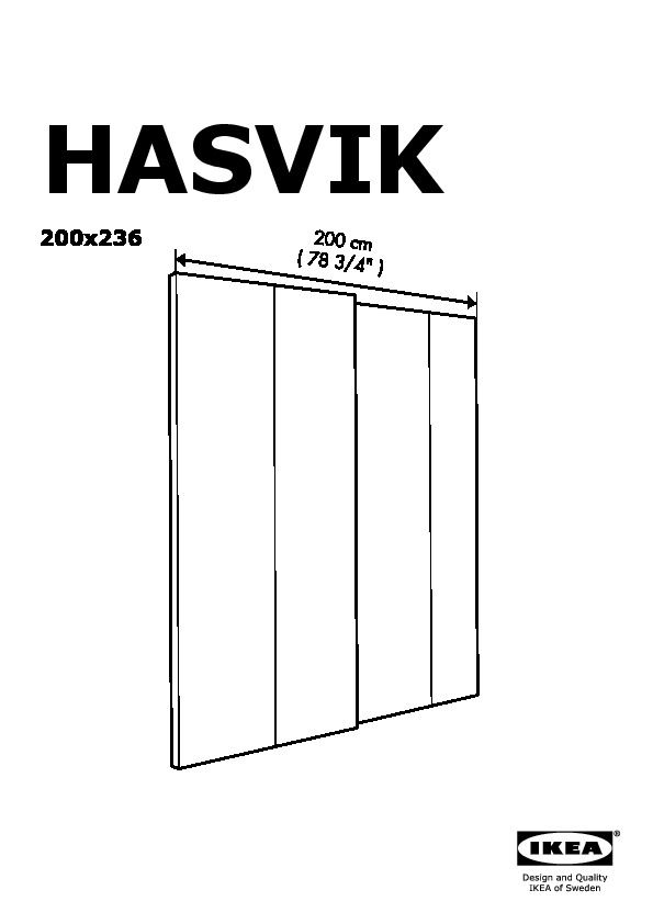 HASVIK Pair of sliding doors