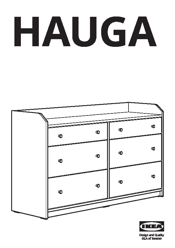 HAUGA Chest of 6 drawers