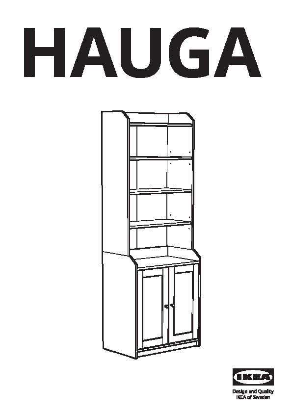 HAUGA High cabinet with 2 doors