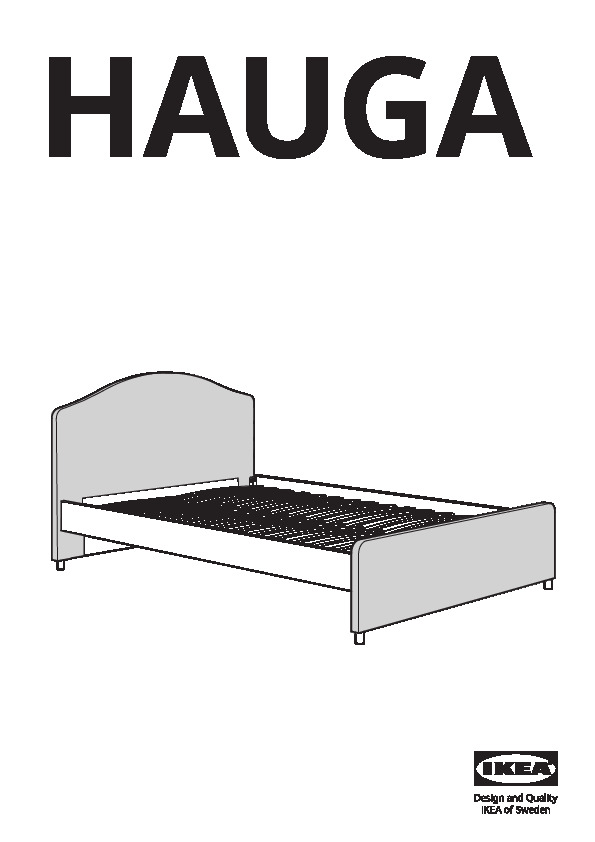 HAUGA Upholstered bed frame