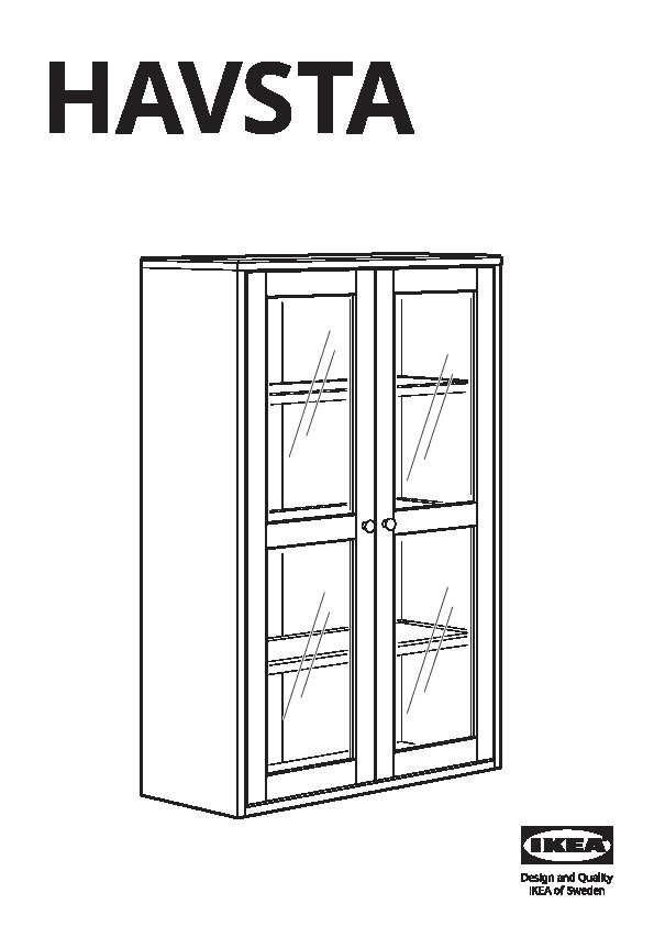 HAVSTA Glass-door cabinet
