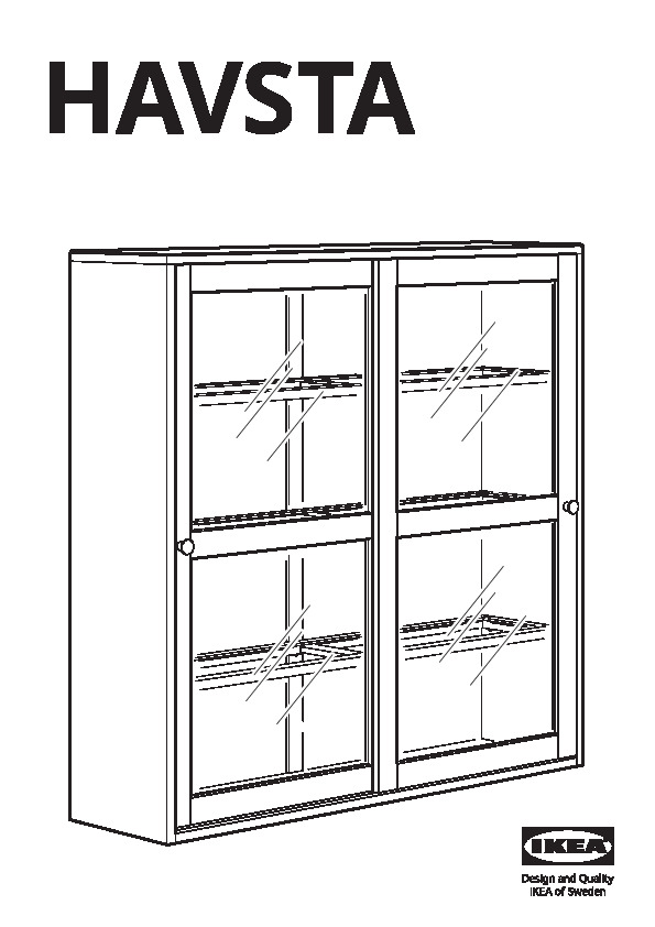 HAVSTA Glass-door cabinet
