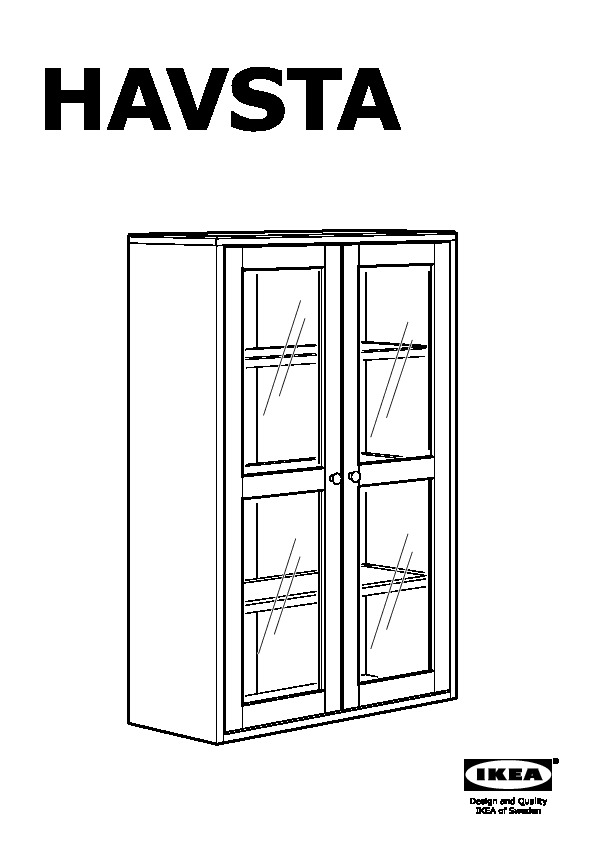 HAVSTA glass-door cabinet