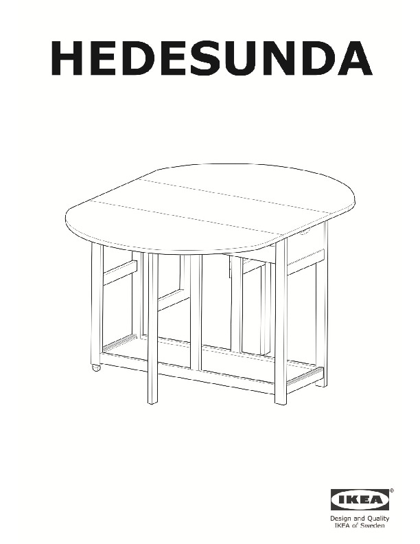 HEDESUNDA Drop-leaf table