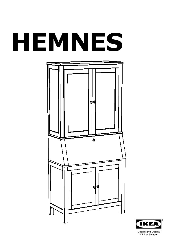 Hemnes Secretary With Add On, Ikea Hemnes Bookcase Assembly Instructions Pdf