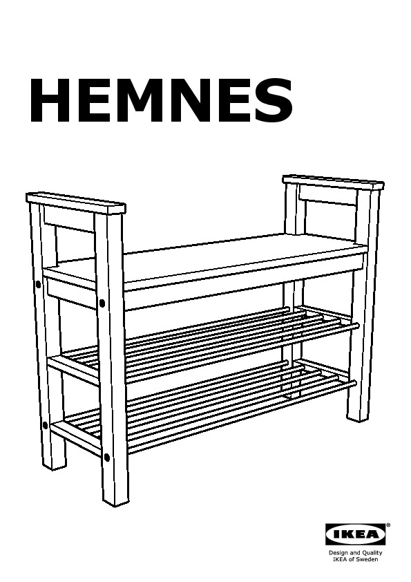 HEMNES Bench with shoe storage