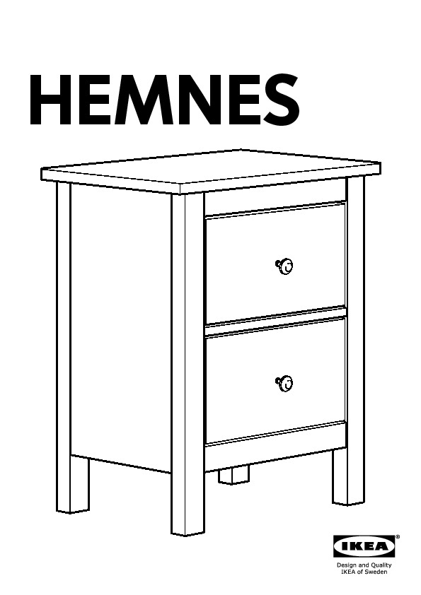 HEMNES Chest of 2 drawers