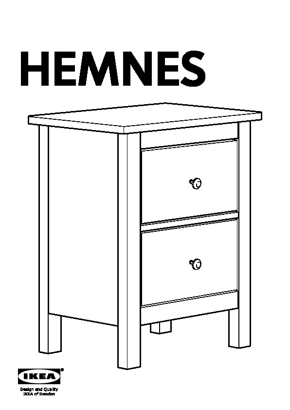 HEMNES Chest with 2 drawers