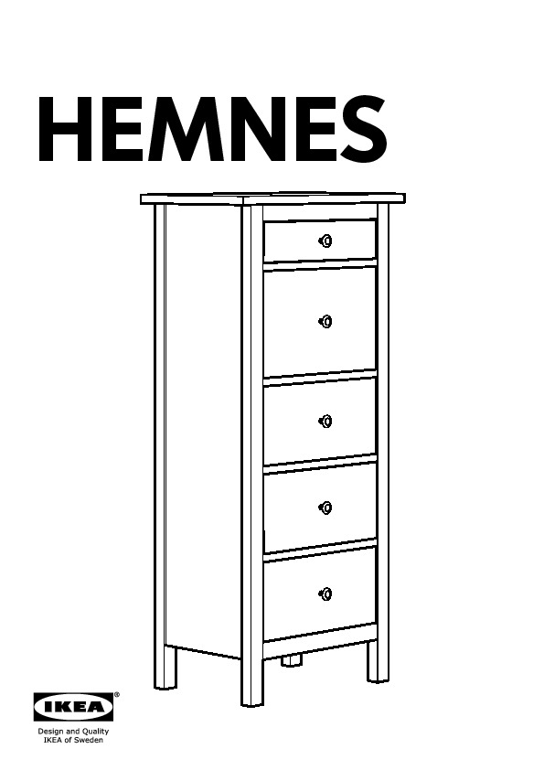 HEMNES Chest with 5 drawers