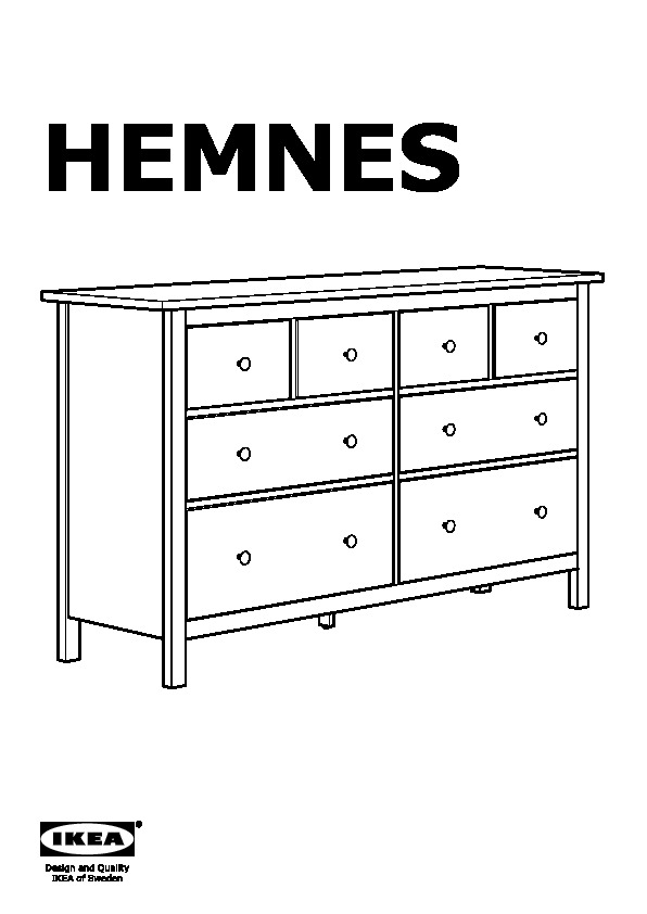 HEMNES Commode 8 tiroirs