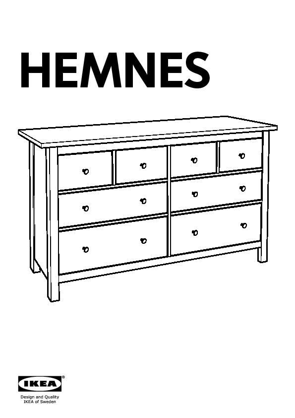 HEMNES Commode 8 tiroirs gris brun IKEAPEDIA