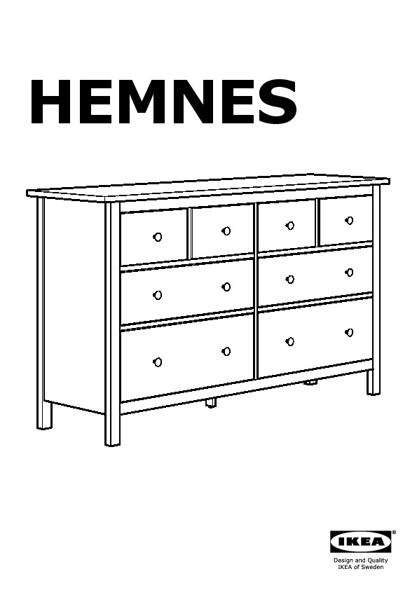 HEMNES Commode 8 tiroirs