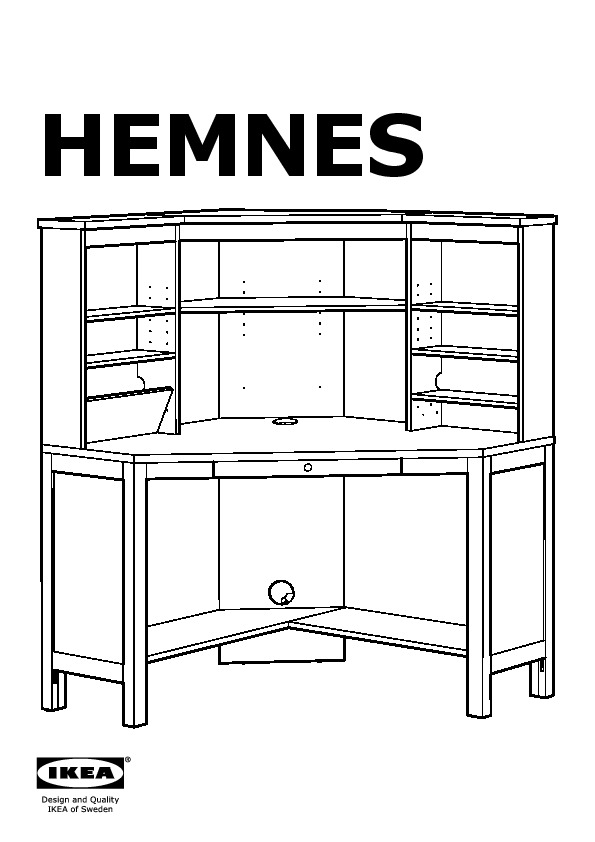 Hemnes Corner Workstation White Ikea United States Ikeapedia