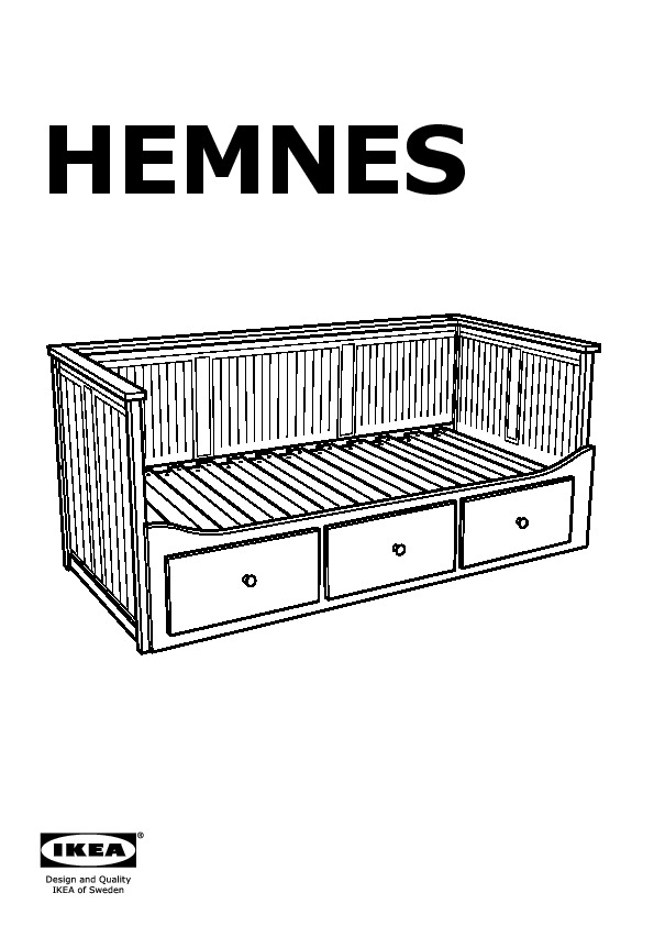 HEMNES Daybed frame with 3 drawers