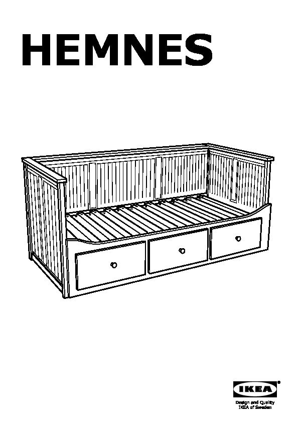 HEMNES Daybed frame with 3 drawers