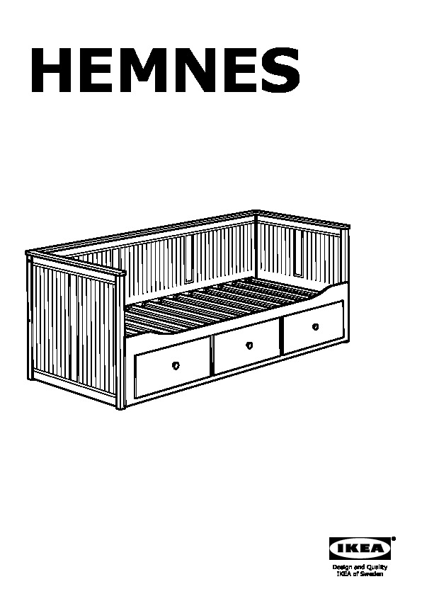 Hemnes Daybed Frame With 3 Drawers Black Ikea Canada English