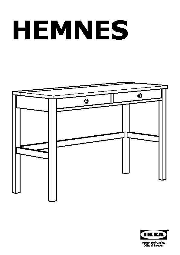 Hemnes Desk With 2 Drawers White Stain, Ikea Hemnes Dresser Parts List